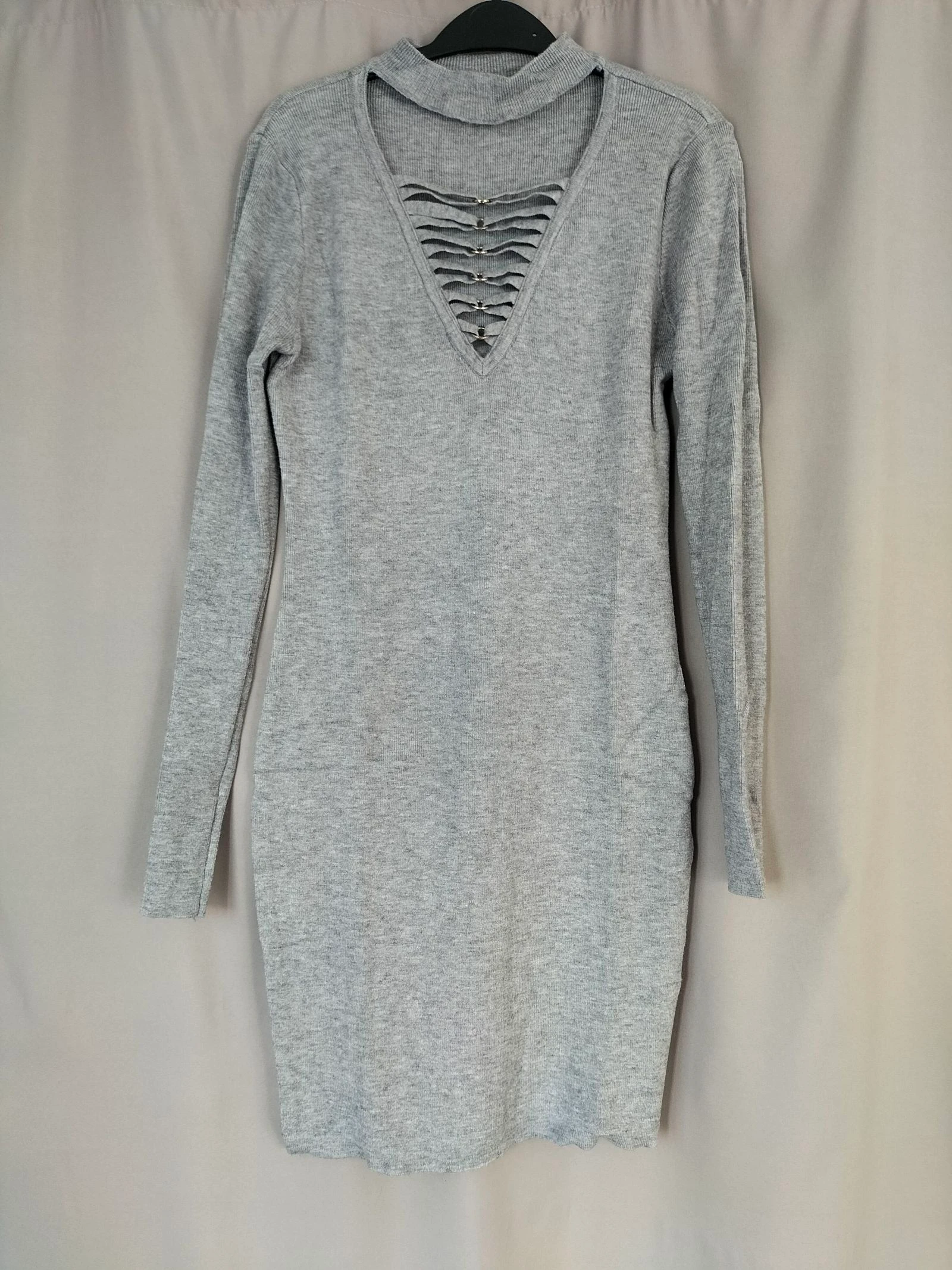 Vestido de Punto Gris Talla Única (34/36) | Moëwy | Muy buen estado – photo 2